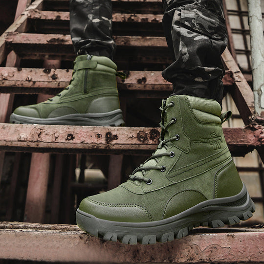 Herren wasserabweisende Tactical Boots mit hohem Knöchelschutz und strapazierfähiger Sohle
