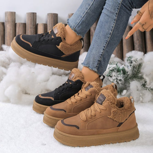 Damen Gefütterte Plateau-Wintersneaker mit Teddyfutter und profilierter Gummisohle Shop Nory