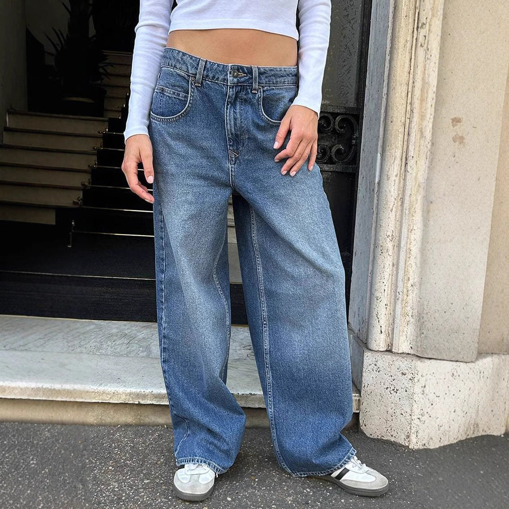 Damen Weit geschnittene Jeans im lässigen Oversized-Stil