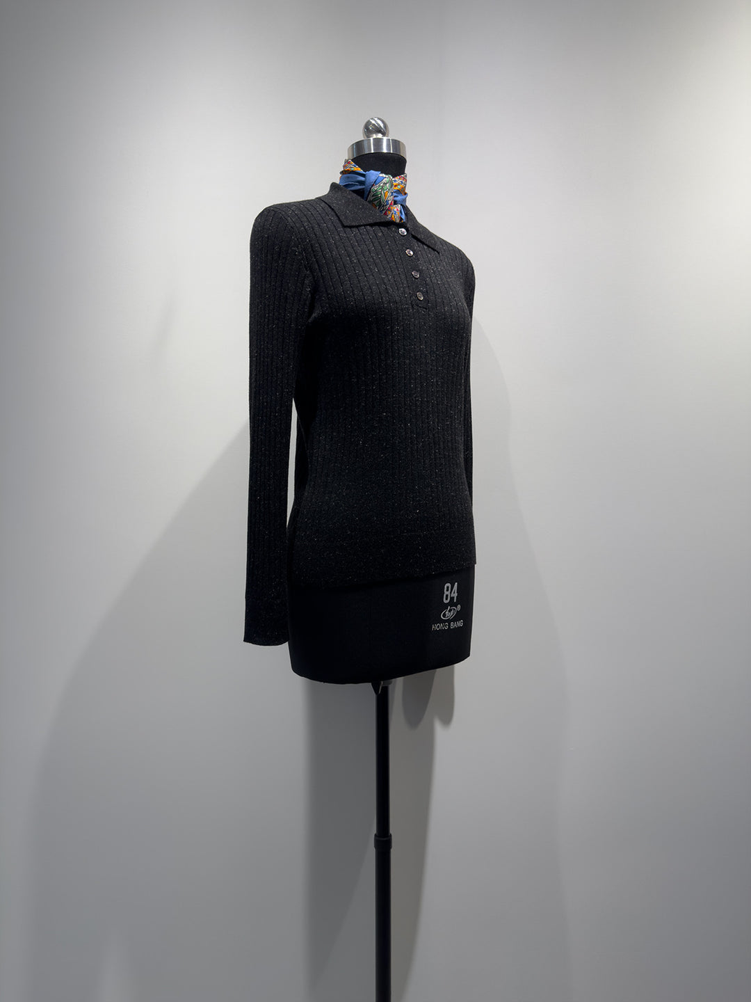 Damen Ripp Longsleeve Polo Top Shop Nory