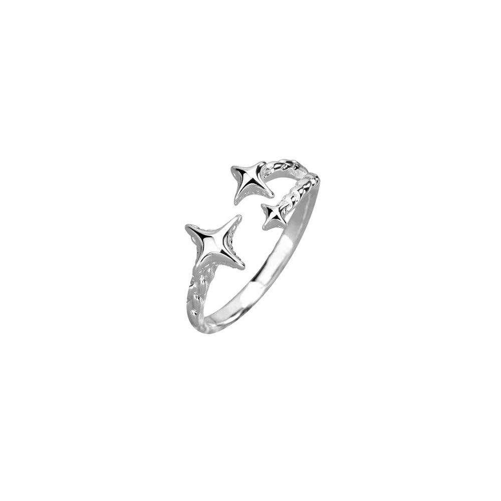 Damen Offener Ring mit verspieltem Sternedesign und filigranem Detail Shop Nory
