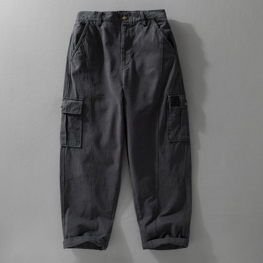 Herren Utility-Cargo-Hose aus Baumwoll-Twill mit aufgesetzten Beintaschen und relaxed Tapered Fit Shop Nory