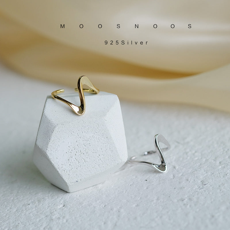 Damen Ring im modernen Wellendesign Shop Nory