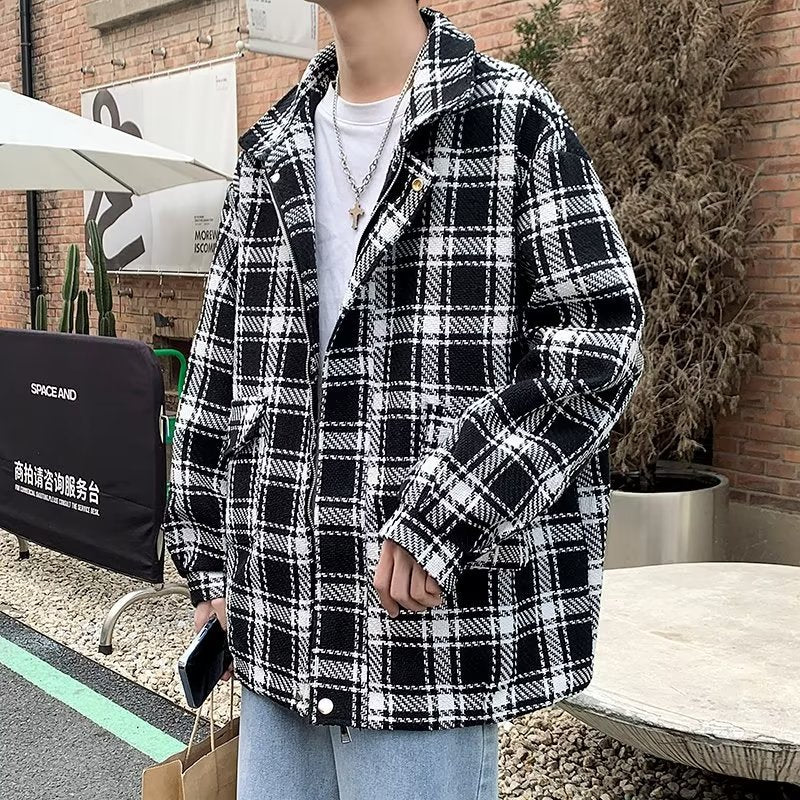 Herren Urbane Karomuster Jacke Shop Nory