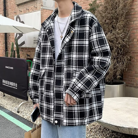 Herren Urbane Karomuster Jacke Shop Nory