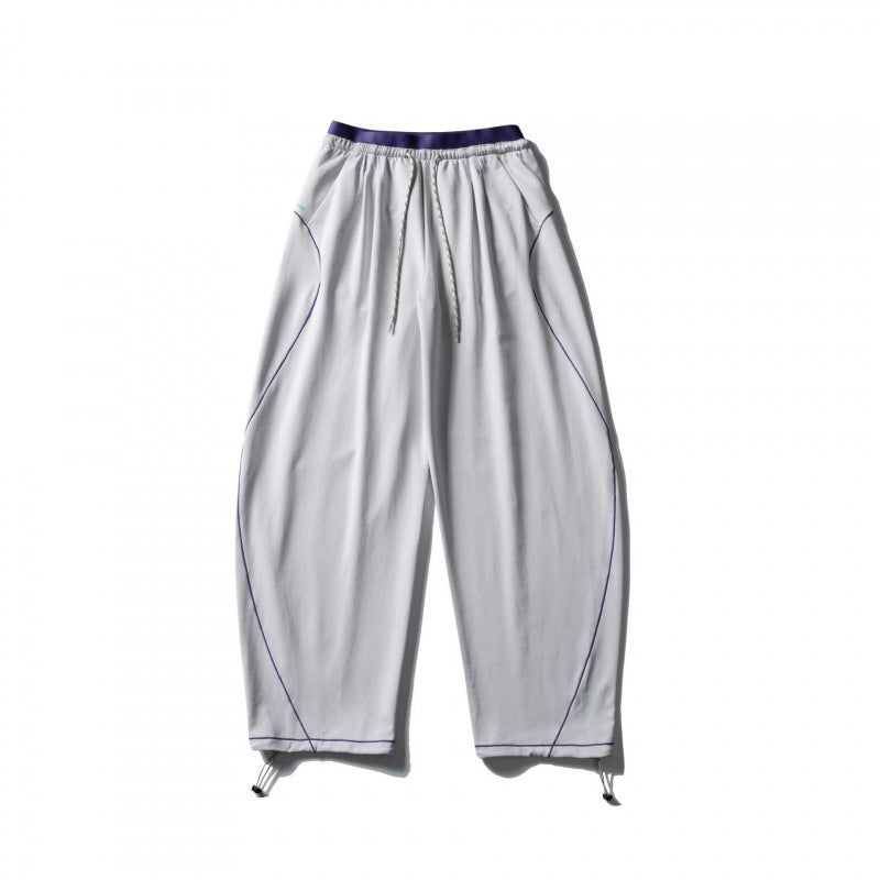 Unisex Weite Tech-Jogginghose mit Kordelzug, Kontrastnähten und verstellbarem Saum Shop Nory