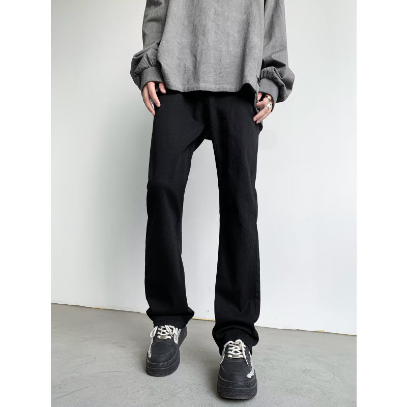Herren Baumwollmix-Hose mit geradem Bein, lockerem Schnitt und tiefer Leibhöhe Shop Nory
