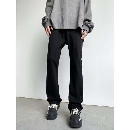Herren Baumwollmix-Hose mit geradem Bein, lockerem Schnitt und tiefer Leibhöhe Shop Nory