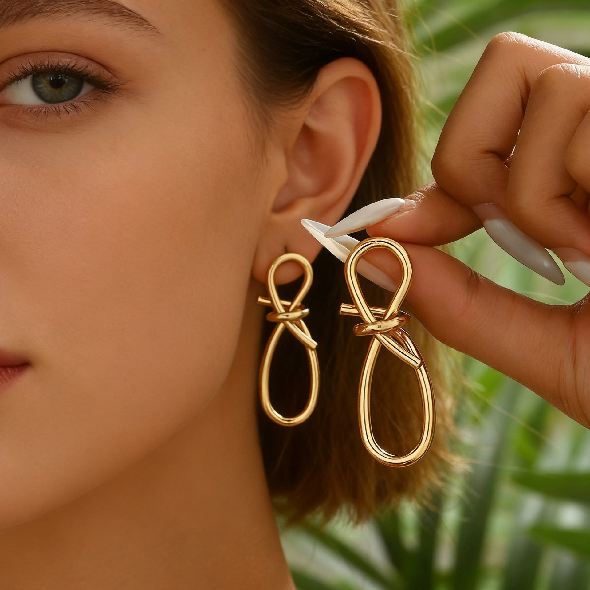 Damen Ohrstecker mit kunstvollem Knoten-Design Shop Nory