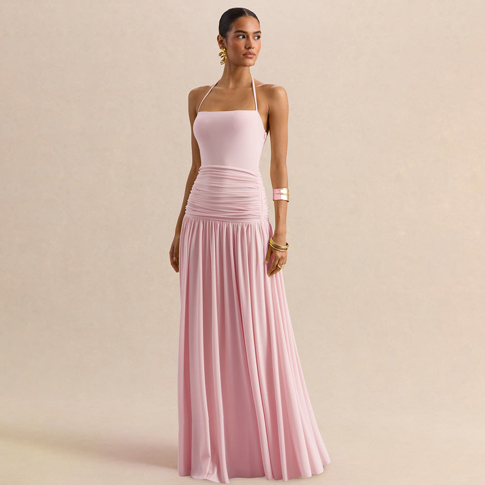 Damen Elegantes Abendkleid mit Off-Shoulder-Design und Fließendem Cape