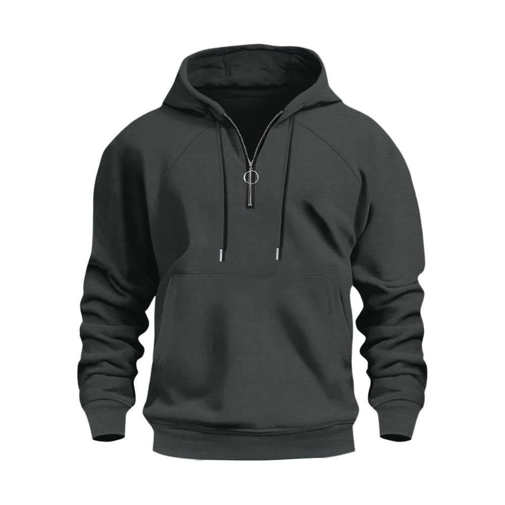 Herren funktionale Kapuzenpullover mit halbem Reißverschluss