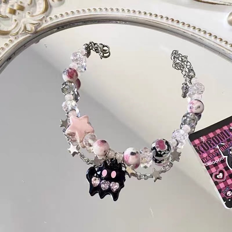 Damen Armband mit bunten Kristallen und verspieltem Charme Shop Nory
