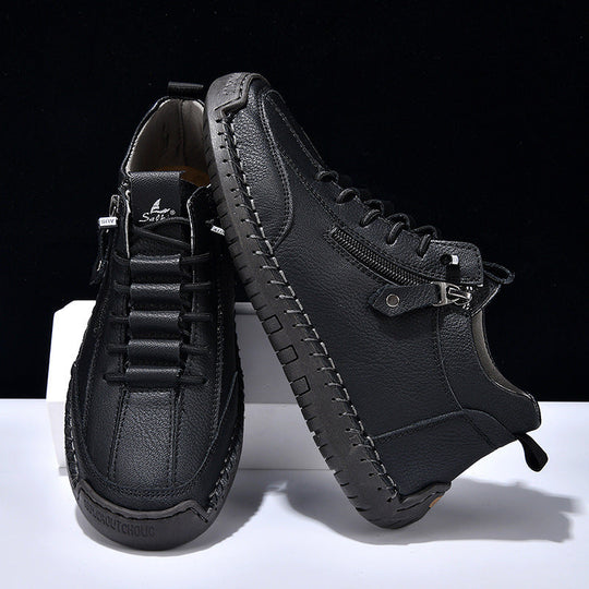 Herren Trendige und bequeme Stiefel mit seitlichem Reißverschluss Shopnory