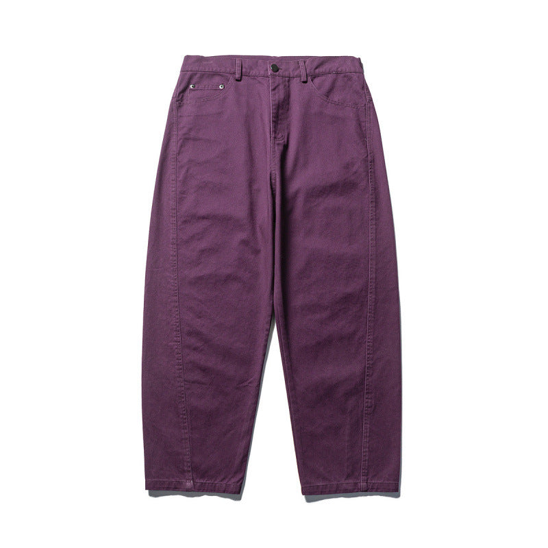 Herren Konisch geschnittene Twill-Hose mit hoher Taille und fünf Taschen Shop Nory