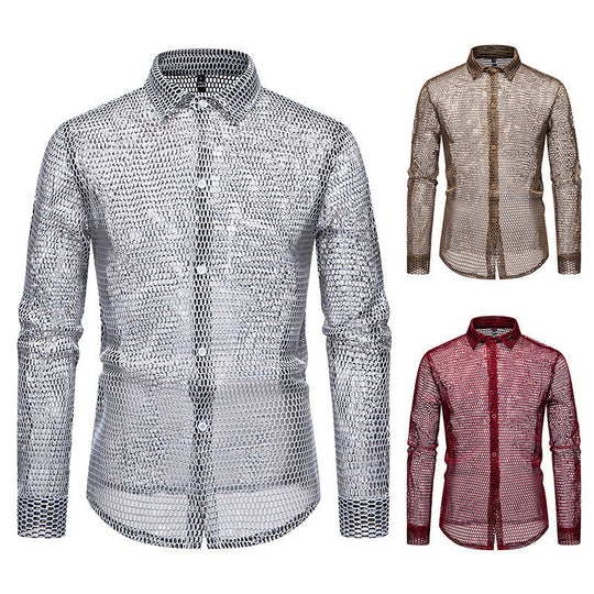 Herren Mesh-Hemd aus hochwertigem Material mit innovativem Design