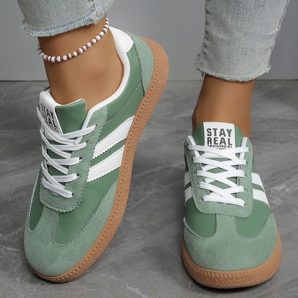 Damen Sneakers im sportlichen Retro-Design mit atmungsaktiven Mesh-Einsätzen und bequemer Sohle