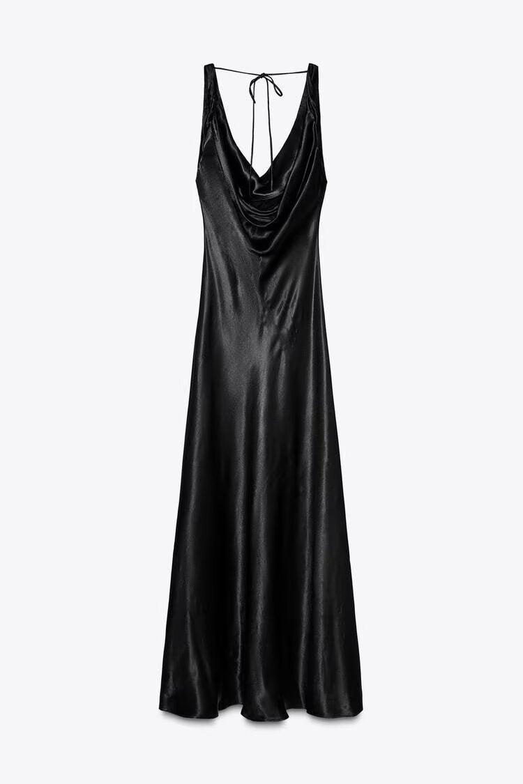 Lange Drapierte Kleid mit EingShopnoryautem Bh