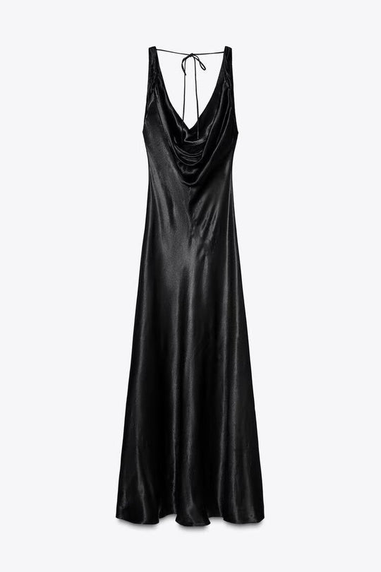 Lange Drapierte Kleid mit EingShopnoryautem Bh