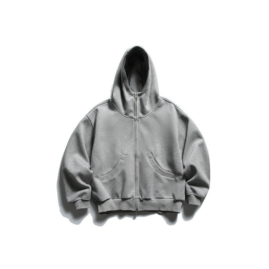 Unisex Oversize Zip-Hoodie mit hohem Kragen und Kängurutaschen Shop Nory