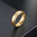 Damen Klassischer Goldring mit mattem Finish Shop Nory