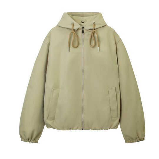 Damen Kapuzen-Bomberjacke mit gerafftem Saum und Eingrifftaschen Shop Nory
