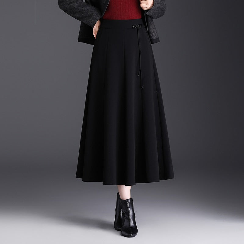Damen Eleganter Maxirock mit hochfließendem Schnitt Shop Nory
