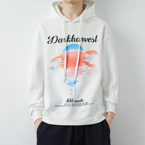 Herren Modischer Kapuzenpullover mit kreativen Grafikdruck Shop Nory