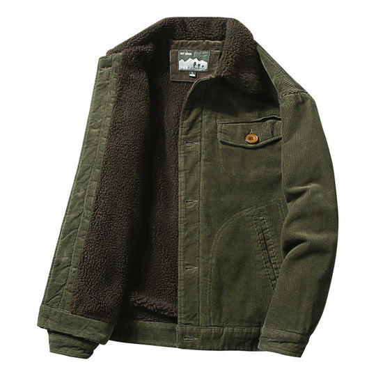 Herren Cordjacke mit Sherpa-Innenfutter und Hemdkragen Shop Nory
