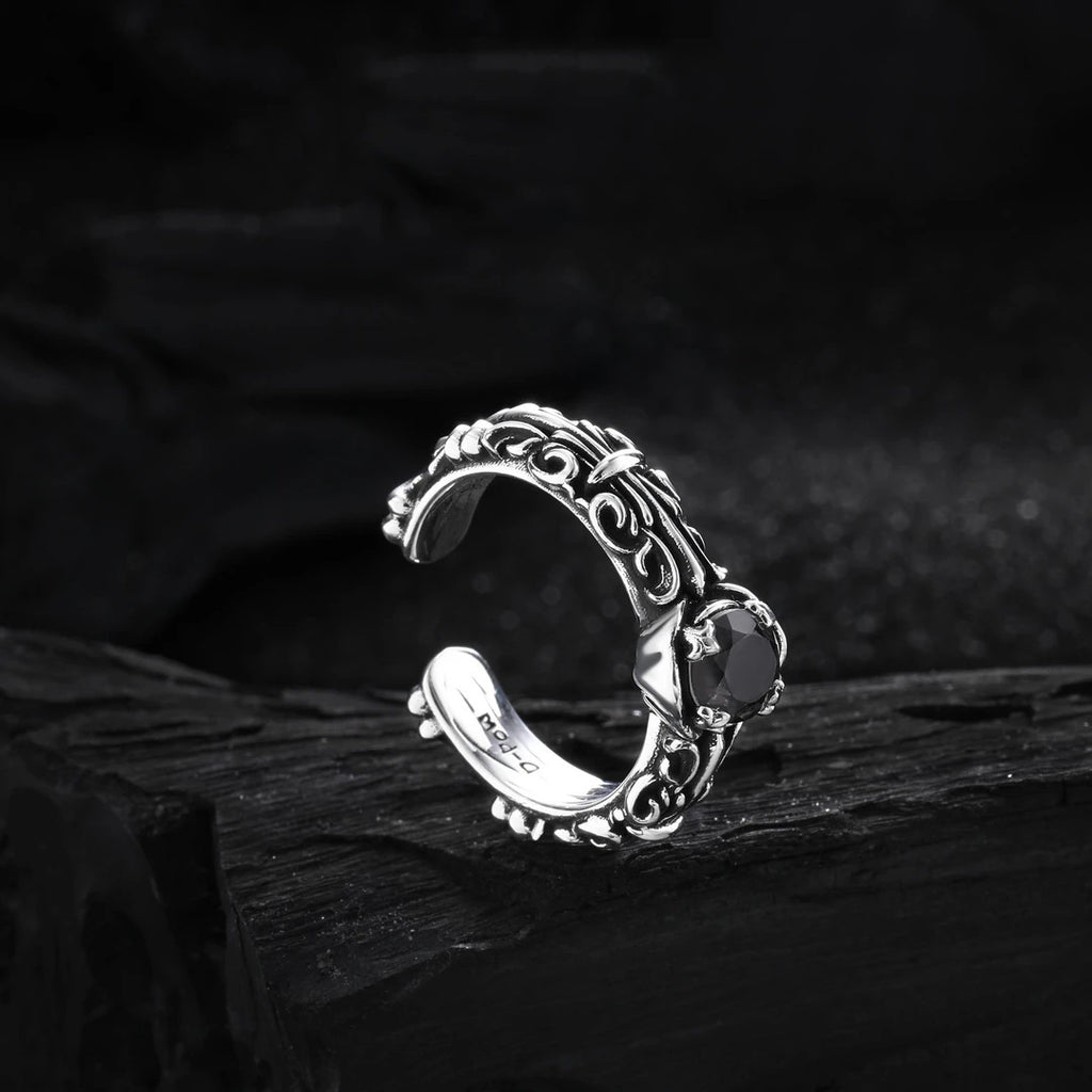 Damen Offener Ring mit kunstvollem Reliefdesign Shop Nory