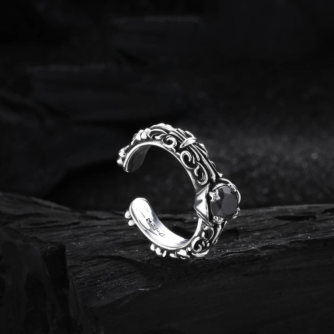 Damen Offener Ring mit kunstvollem Reliefdesign Shop Nory