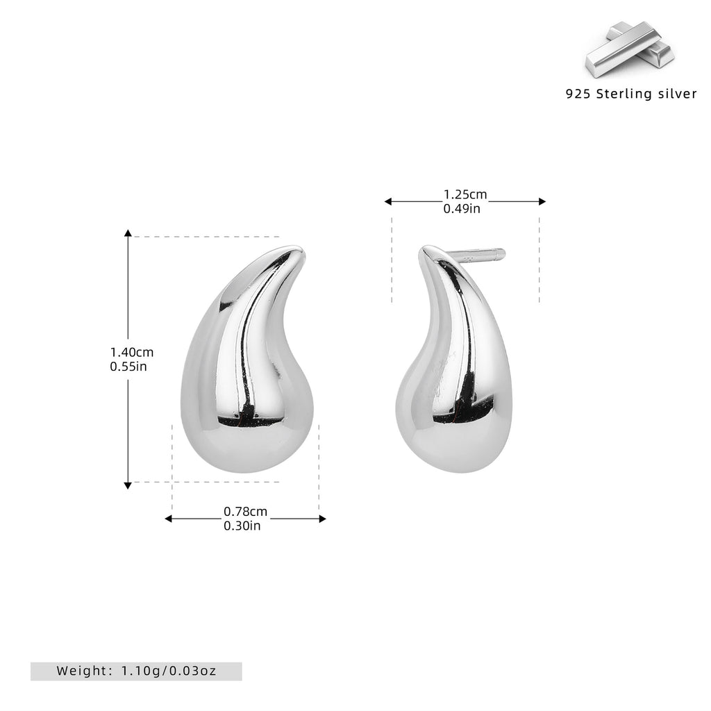 Damen Ohrhänger im zeitgenössischen Tropfen-Design aus 925 Sterling Silber Shop Nory