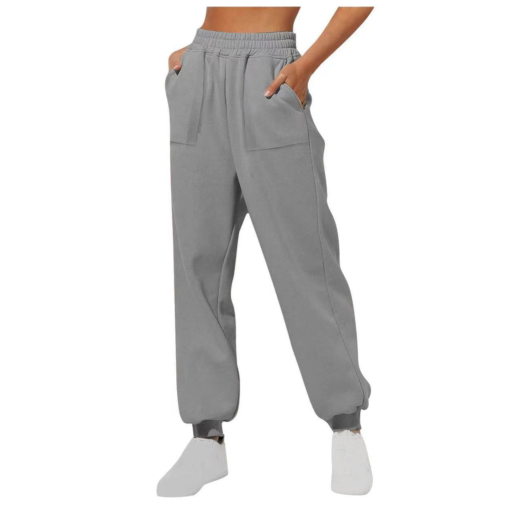 Damen lässige Freizeithose mit hohem Bund