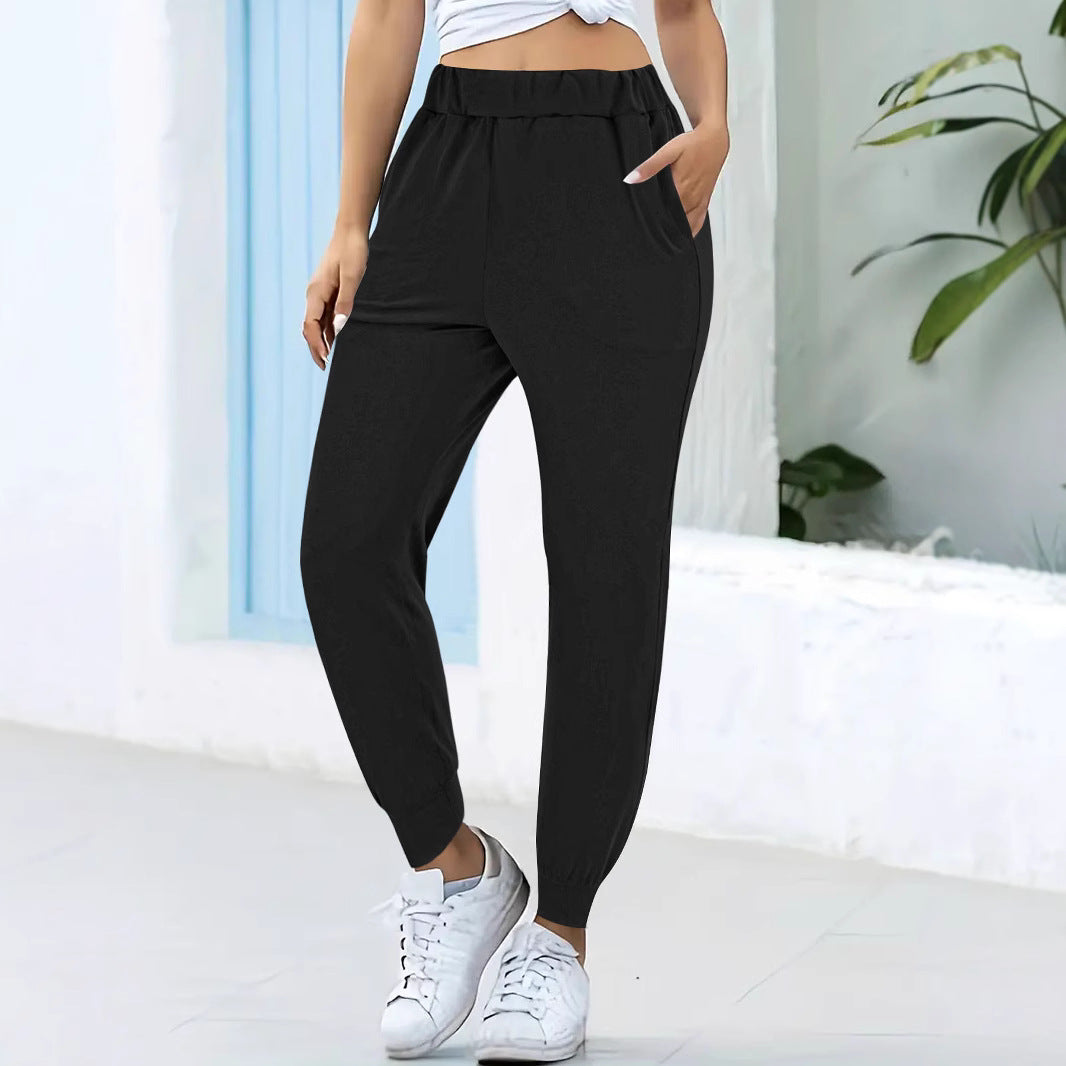Damen Bequeme Jogginghose mit elastischem Bund und praktischen Taschen