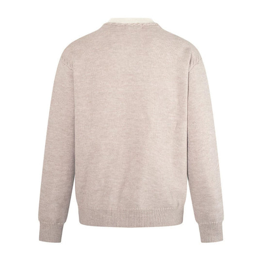 Herren Feiner V-Ausschnitt-Pullover mit Lagenoptik und Stehkragen-Innenteil Shop Nory
