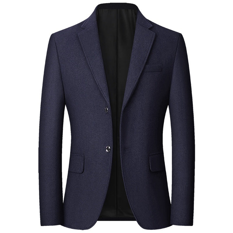 Herren tailliertes Wollmix-Sakko mit Reverskragen und elegantem Knopfverschluss Shop Nory