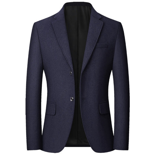 Herren tailliertes Wollmix-Sakko mit Reverskragen und elegantem Knopfverschluss Shop Nory
