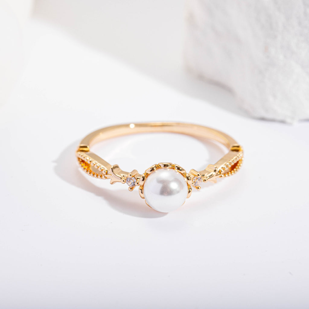 Damen Perlring mit funkelndem Design Shop Nory