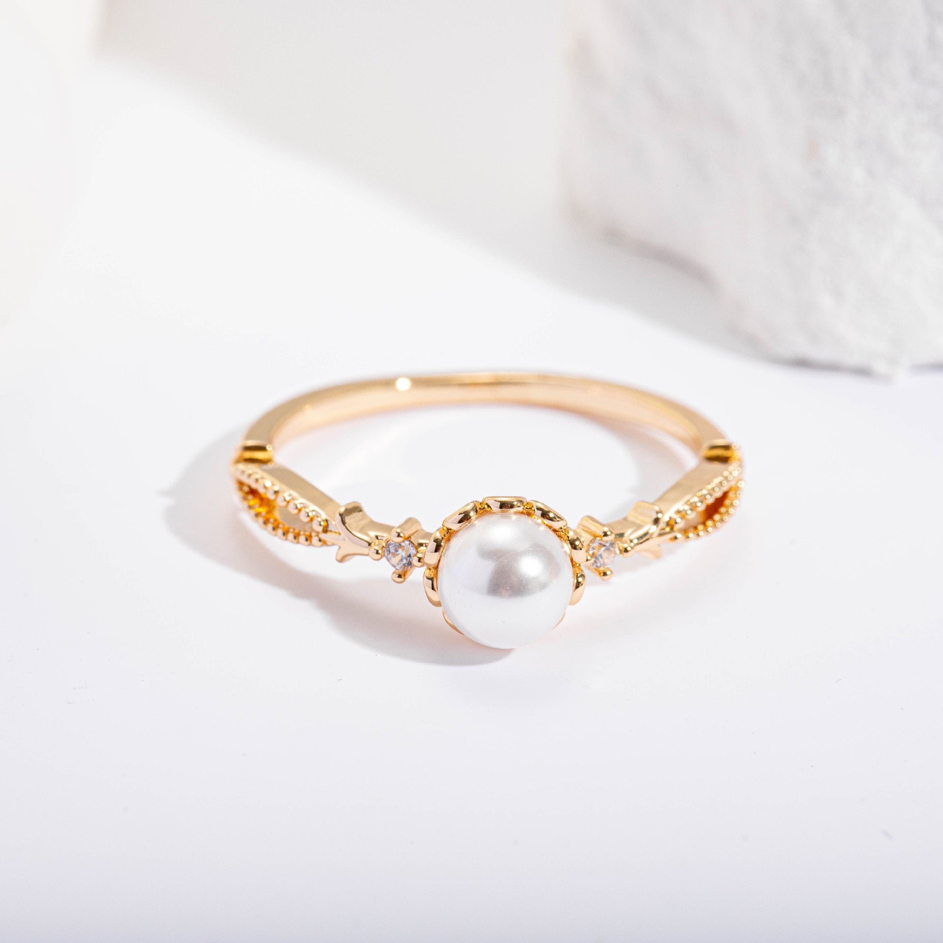 Damen Perlring mit funkelndem Design Shop Nory