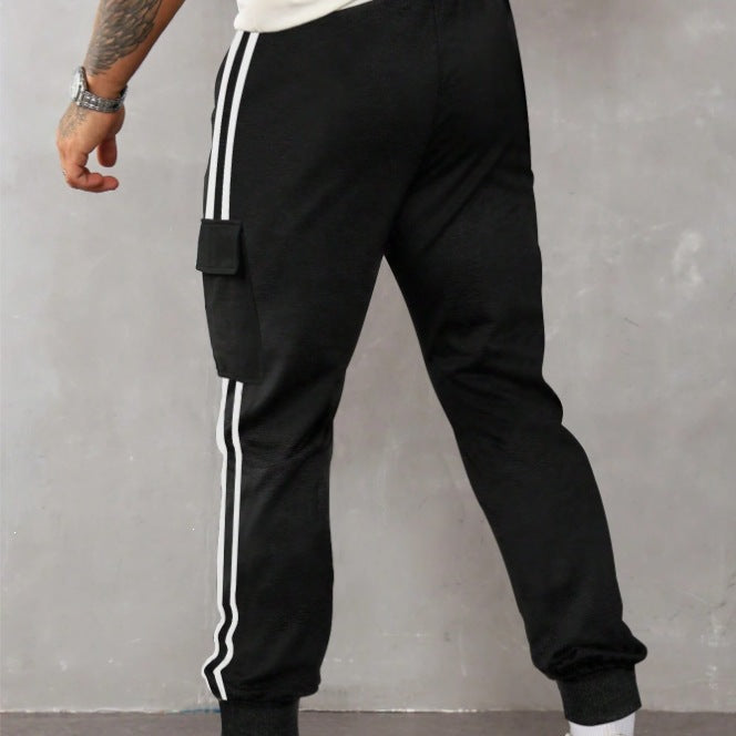 Herren Utility-Jogginghose mit aufgesetzter Känguru-Tasche und breiten Kordeln Shop Nory