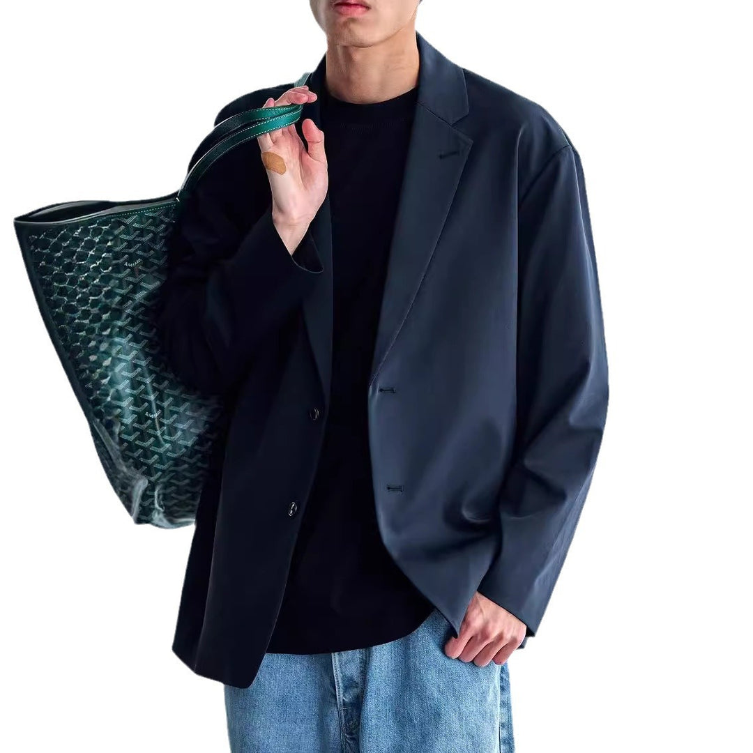 Herren Oversize-Sakko aus technischem Stretchgewebe mit Ein-Knopf-Verschluss Shop Nory