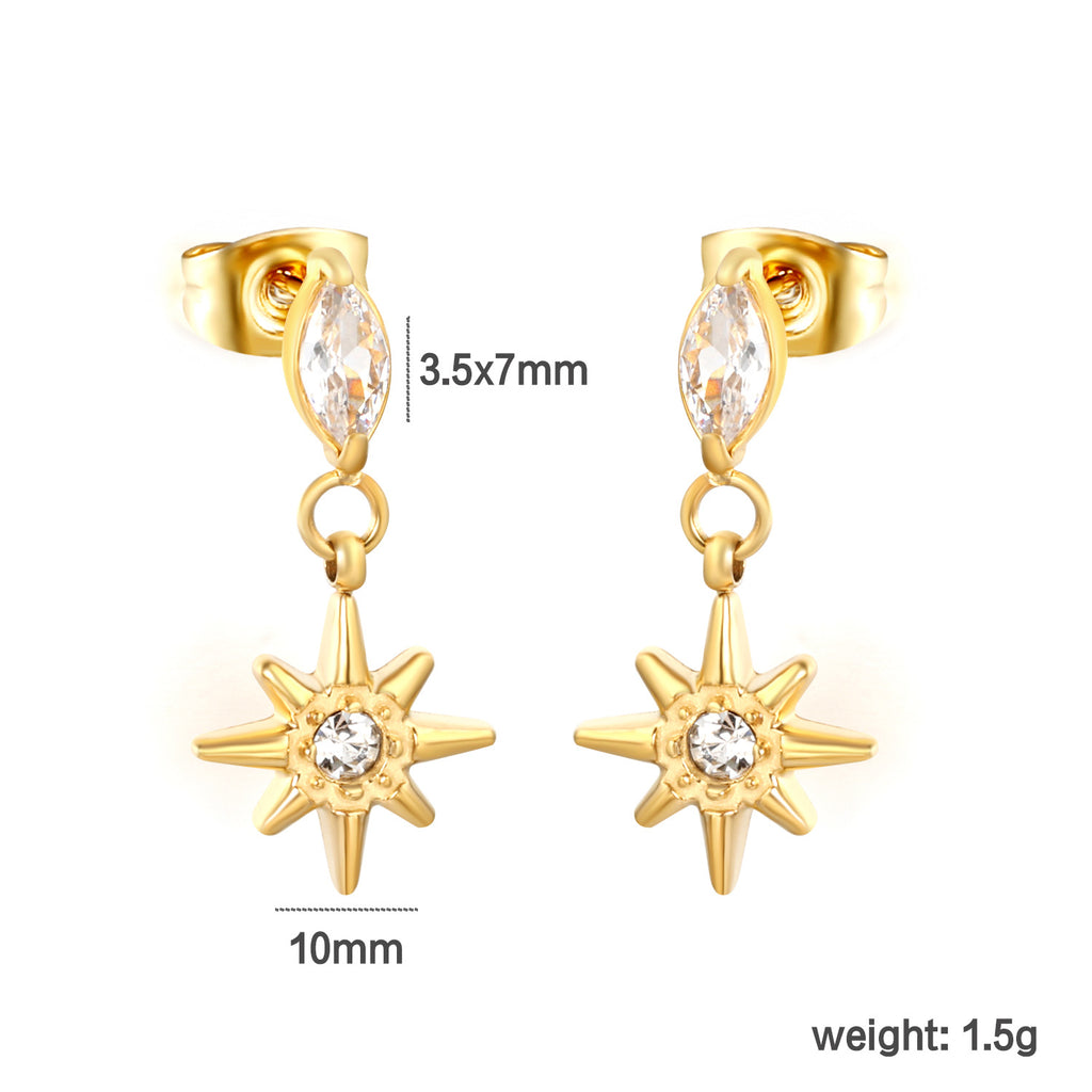 Damen Hängende Ohrringe mit floralem Design und Perlenakzenten Shop Nory