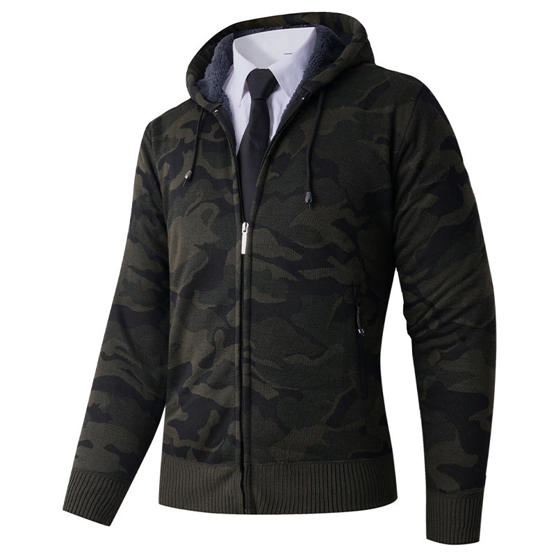 Herren modische Kapuzenjacke mit stylischem Camouflage-Design Shopnory