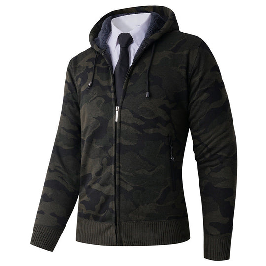 Herren modische Kapuzenjacke mit stylischem Camouflage-Design Shopnory