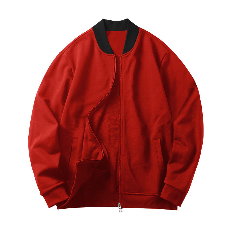 Herren Minimalistische Bomberjacke mit durchgehendem Reißverschluss, geripptem Stehkragen & Eingrifftaschen Shop Nory