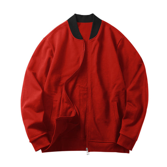 Herren Minimalistische Bomberjacke mit durchgehendem Reißverschluss, geripptem Stehkragen & Eingrifftaschen Shop Nory
