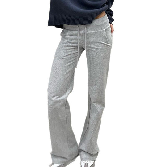 Damen nan weite Sweatpants mit hohem Komfortbund, Kordelzug und aufgesetzten Taschen Shop Nory