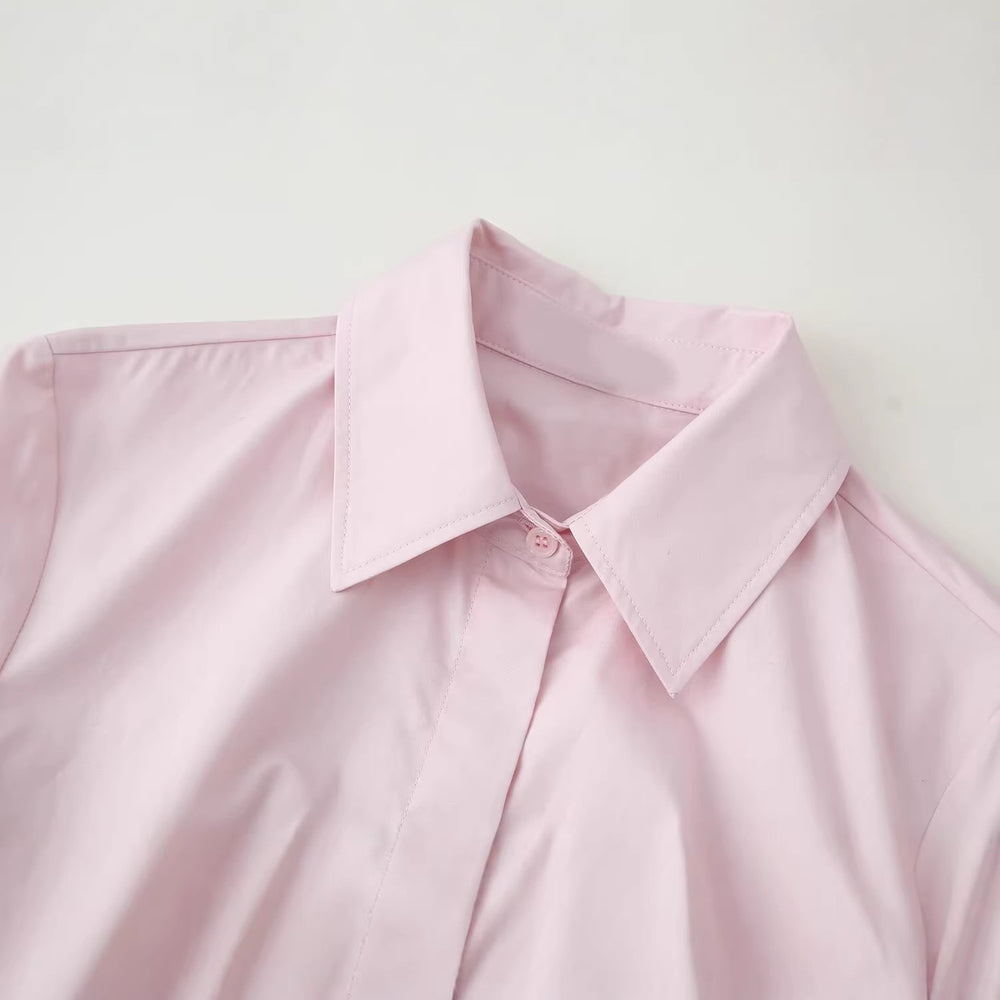 Damen Taillierter Kurzblazer im Peplum‑Schnitt mit Hemdkragen Shop Nory