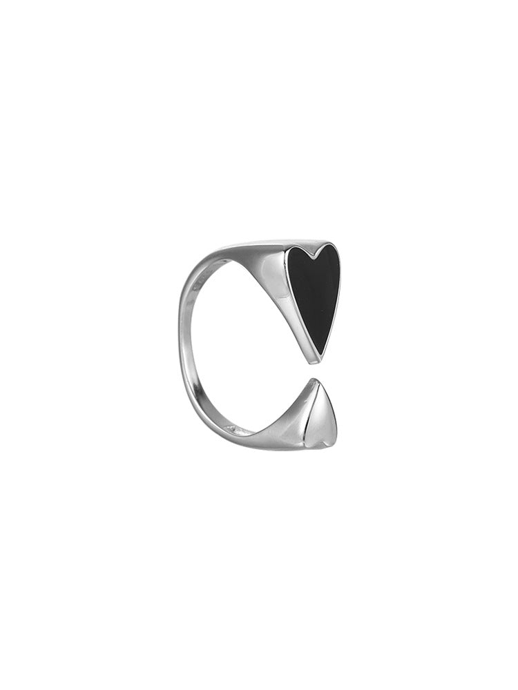 Damen Offener Ring mit Herzdesign und funkelndem Zirkonia Shop Nory