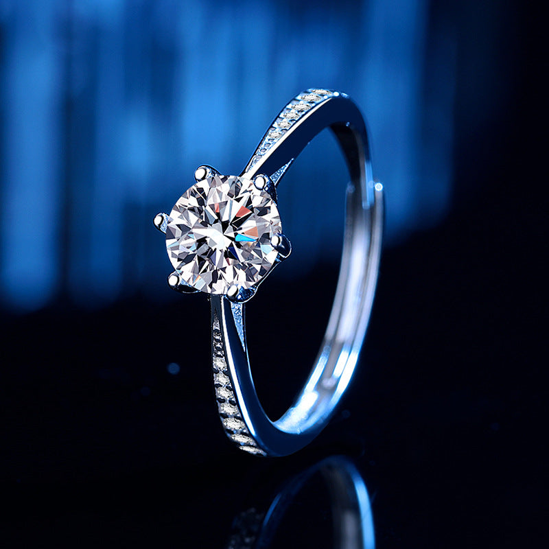 Damen Ring mit funkelndem Kristalldesign und eleganter Unterlegung Shop Nory