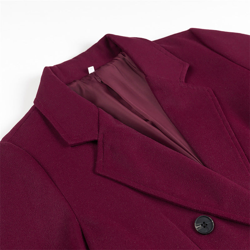 Damen Extra­langer Wollmix‑Mantel mit Doppelreihiger Knopfleiste, Reverskragen und Pattentaschen Shop Nory
